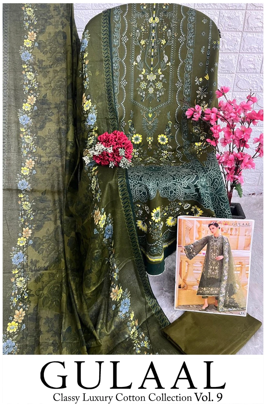 Gulaal Classy Luxury Cotton Collection Vol 9 Pure Cotton Wholesale Pakistani Salwar Suit Catalog — Wholesale Salwar Suits, MPA wholesale from Surat — view 3